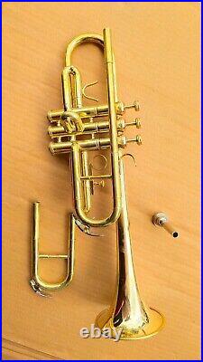 New Year Sale Trumpet New GOLDEN FINISHING C Trumpet Free Case +Mouthpiece