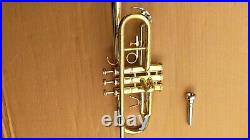 New Year Sale Trumpet New GOLDEN FINISHING C Trumpet Free Case +Mouthpiece