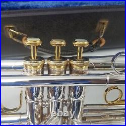 Olds Ambassador Silver Plate 1954 Trumpet Pro Horn Plays Great #120929 with Case