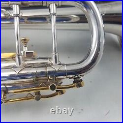 Olds Ambassador Silver Plate 1954 Trumpet Pro Horn Plays Great #120929 with Case