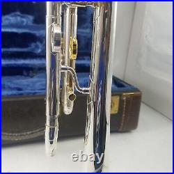 Olds Ambassador Silver Plate 1954 Trumpet Pro Horn Plays Great #120929 with Case