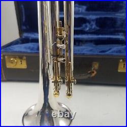 Olds Ambassador Silver Plate 1954 Trumpet Pro Horn Plays Great #120929 with Case