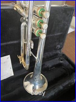 Olds Special Trumpet Silver Plated Gold Slide #25532 Case Overhauled Bb