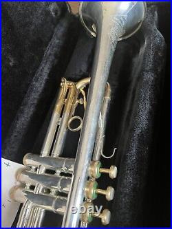 Olds Special Trumpet Silver Plated Gold Slide #25532 Case Overhauled Bb