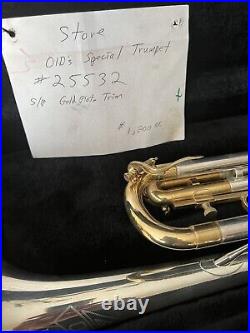 Olds Special Trumpet Silver Plated Gold Slide #25532 Case Overhauled Bb