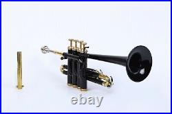 Pro Piccolo Trumpet Master Series Bb/A 4 Valve Black Color With Bag & Mp