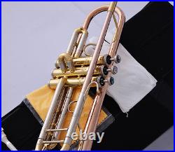 Prof Rose Brass Bb Trumpet Horn Cupronickel Tuning Free 2 Mouthpiece 4-7/8 Bell