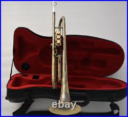 Professional Antique Bronze Bb Trumpet Monel valves 0.459'' Bore With Hard Case