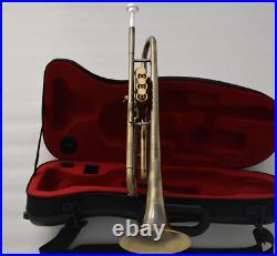 Professional Antique Bronze Trumpet horn Bb Keys With Monel valve Hard Case