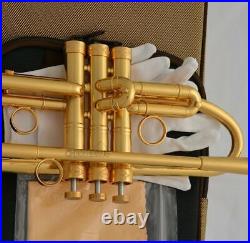 Professional Brushed Gold plated Trumpet Monel Valve Germany brass Bb Keys