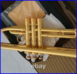 Professional Brushed Gold plated Trumpet Monel Valve Germany brass Bb Keys