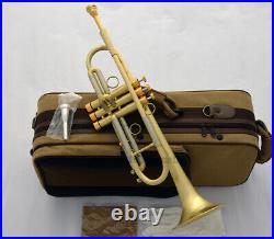 Professional Brushed Trumpet Horn 0.459'' Bore With Case