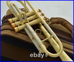 Professional Brushed Trumpet Horn 0.459'' Bore With Case