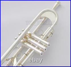 Professional Detachable Bell Trumpet Silver horn Monel Valve New With Case