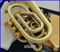 Professional Gold Pocket Trumpet Bb Horn Monel valves New Case