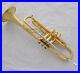 Professional Gold Reverse Leadpipe Trumpet Horn Monel Valve Abalone Key New Case