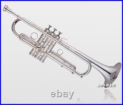 Professional Heavy trumpet Bb key Professional Yellow brass body +case