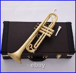 Professional Matt Brushed JINBAO Bb Trumpet Horn Monel 2-Mouthpiece Leather Case