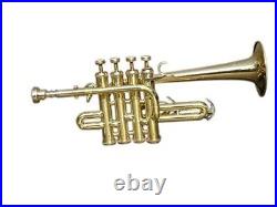 Professional Piccolo Brass Trumpet Bb Pitch Premium Quality Hard Case&Mouthpiece