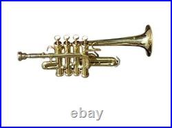 Professional Piccolo Brass Trumpet Bb Pitch Premium Quality Hard Case&Mouthpiece