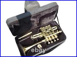 Professional Piccolo Brass Trumpet Bb Pitch Premium Quality Hard Case&Mouthpiece