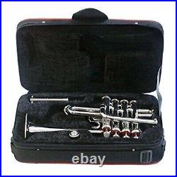 Professional Piccolo Nickle Trumpet Bb Pitch Premium Quality Hard Case&Mouthpiec