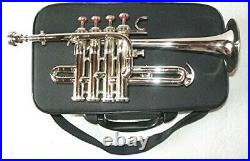 Professional Piccolo Nickle Trumpet Bb Pitch Premium Quality Hard Case&Mouthpiec