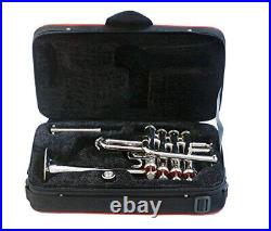 Professional Piccolo Nickle Trumpet Bb Pitch Premium Quality Hard Case&Mouthpiec