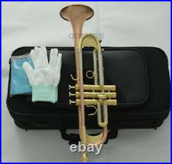 Professional Red Brass Trumpet Bb Monel 132.00mm Bell With case