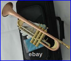 Professional Red Brass Trumpet Bb Monel 132.00mm Bell With case