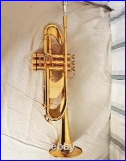 Professional Shiniest Gold Plated Trumpet Heavy Horn Monel Valve with Case