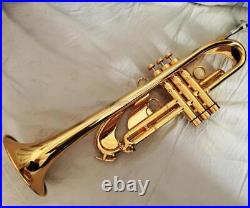 Professional Shiniest Gold Plated Trumpet Heavy Horn Monel Valve with Case