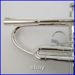 Professional Silver Trumpet streamline horn Monel Piston With Case Mouthpiece