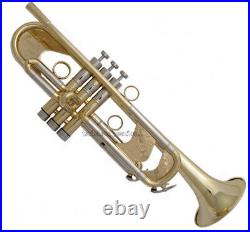 Professional Standard Bb Trumpet popular Horn With Monel Valve Case Gold Lacquer