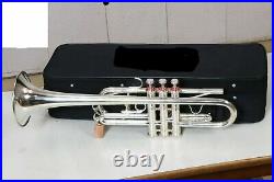 Professional Trumpet C Silver Plated Expert's Choice with Hard Case & Mouthpiece