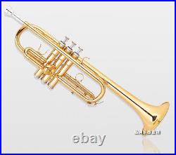 Professional trumpet C key Professional Yellow brass body +case