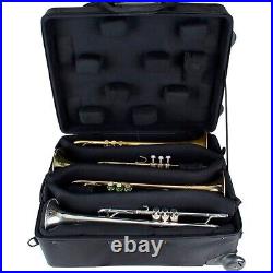 Protec IP301QWL iPAC Quad Trumpet Case with Wheels IP301QWL Black