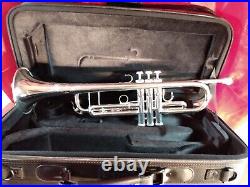 S. E. SHIRES TRQ10RS PRO Bb TRUMPET SILVERPLATED WithBACKPACK CASE & MP