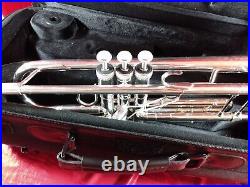 S. E. SHIRES TRQ10RS PRO Bb TRUMPET SILVERPLATED WithBACKPACK CASE & MP