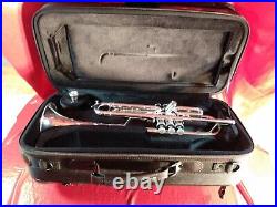 S. E. SHIRES TRQ10RS PRO Bb TRUMPET SILVERPLATED WithBACKPACK CASE & MP