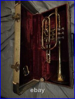 Sale Vintage 1940's Early Getzen Super Deluxe Cornet & Case