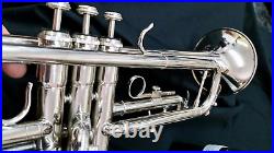 TRUMPET-NEW 2023 CONCERT MODEL Bb STUDENT INTERMEDIATE PRO SILVER BAND TRUMPETS