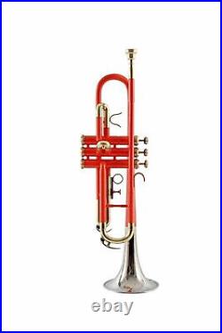 TRUMPET NEW Trumpet Orange brass Nickel WithFREE HARD CASE & MOUTHPIECE