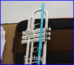 Taishan Brand Professional Silver Plated Trumpet Horn Monel Piston With Case