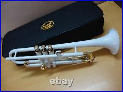 Trumpet NEW White Brass FINISHED BB KEYS TRUMPET FREE HARD CASE