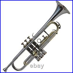 Trumpet Nickel And Brass Professional Instrument Bb Pitch Free Hard Case & M/P