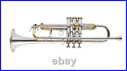 Trumpet Nickel And Brass Professional Instrument Bb Pitch Free Hard Case & Mouth