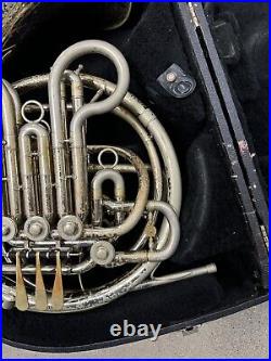 Used Holton H179 Professional Double French Horn, Nickel Silver Includes Case