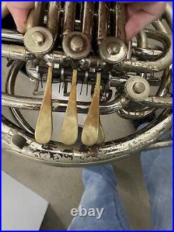 Used Holton H179 Professional Double French Horn, Nickel Silver Includes Case