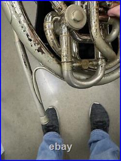 Used Holton H179 Professional Double French Horn, Nickel Silver Includes Case